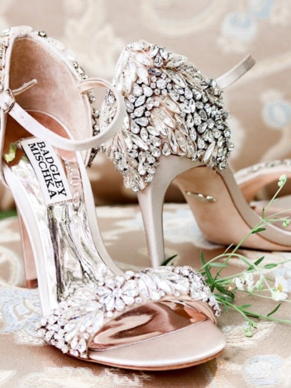 Badgley Mischka Tampa Ankle Strap Evening Sandals - Nude